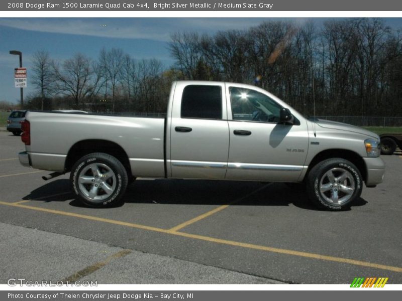 Bright Silver Metallic / Medium Slate Gray 2008 Dodge Ram 1500 Laramie Quad Cab 4x4