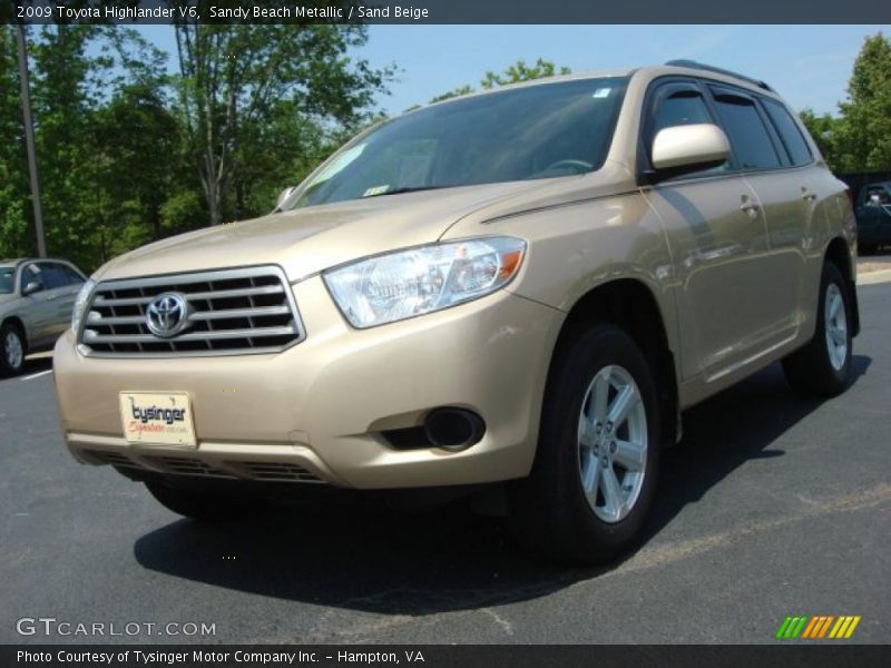 Sandy Beach Metallic / Sand Beige 2009 Toyota Highlander V6