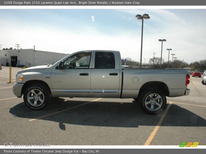 Bright Silver Metallic / Medium Slate Gray 2008 Dodge Ram 1500 Laramie Quad Cab 4x4