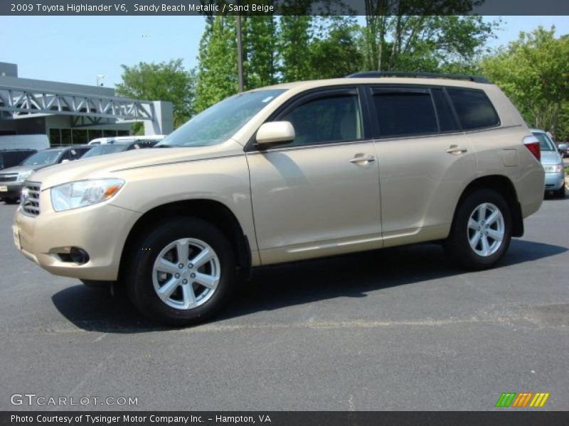 Sandy Beach Metallic / Sand Beige 2009 Toyota Highlander V6
