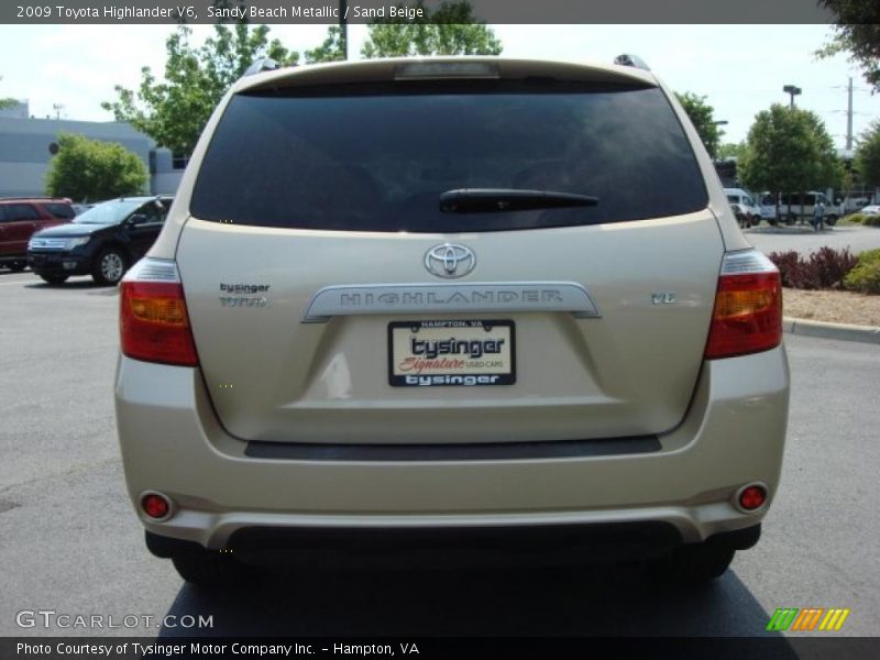 Sandy Beach Metallic / Sand Beige 2009 Toyota Highlander V6