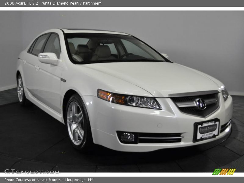 White Diamond Pearl / Parchment 2008 Acura TL 3.2