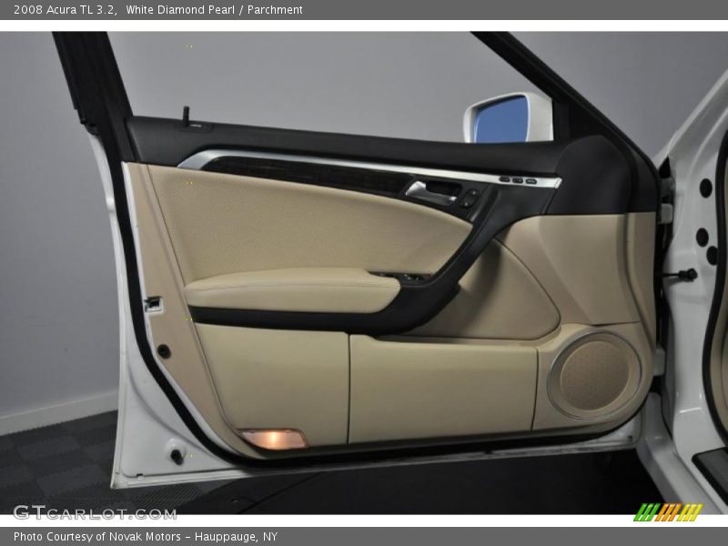 White Diamond Pearl / Parchment 2008 Acura TL 3.2