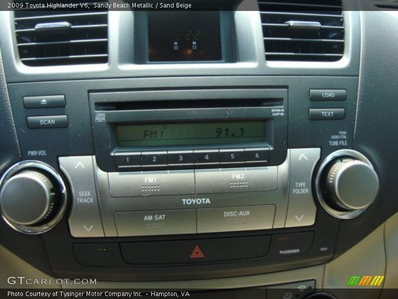 Sandy Beach Metallic / Sand Beige 2009 Toyota Highlander V6