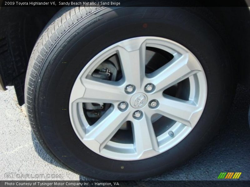 Sandy Beach Metallic / Sand Beige 2009 Toyota Highlander V6