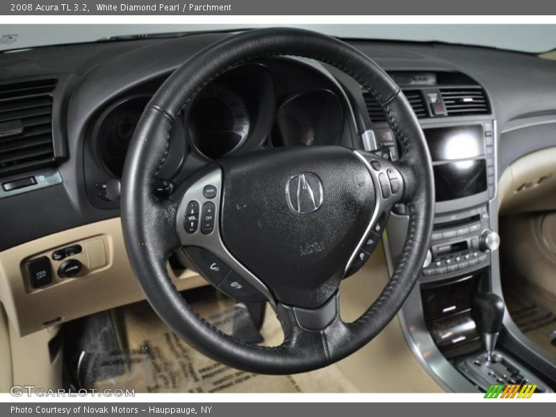 White Diamond Pearl / Parchment 2008 Acura TL 3.2