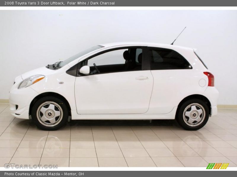 Polar White / Dark Charcoal 2008 Toyota Yaris 3 Door Liftback