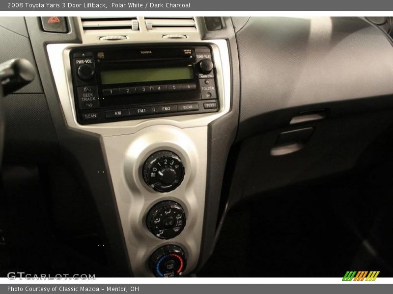 Polar White / Dark Charcoal 2008 Toyota Yaris 3 Door Liftback