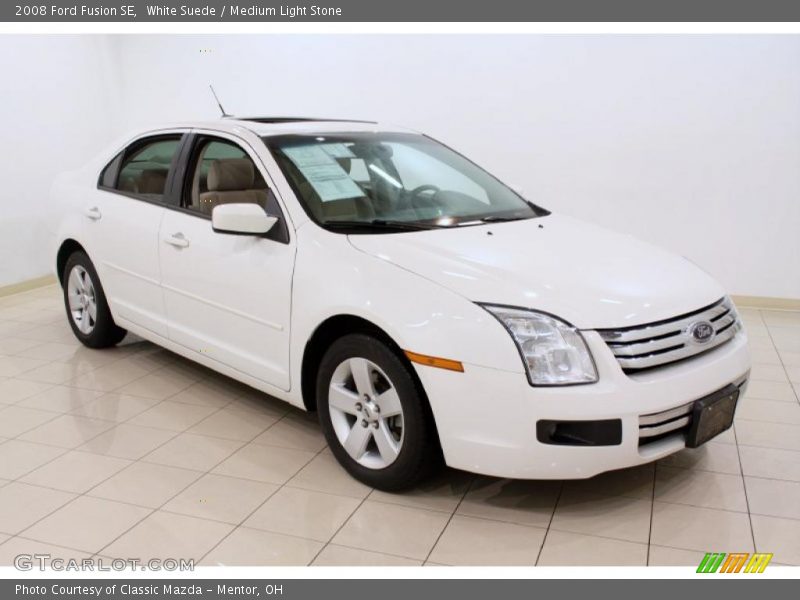 White Suede / Medium Light Stone 2008 Ford Fusion SE