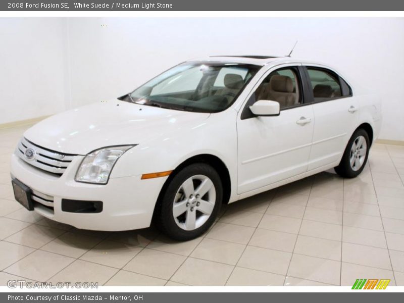 White Suede / Medium Light Stone 2008 Ford Fusion SE