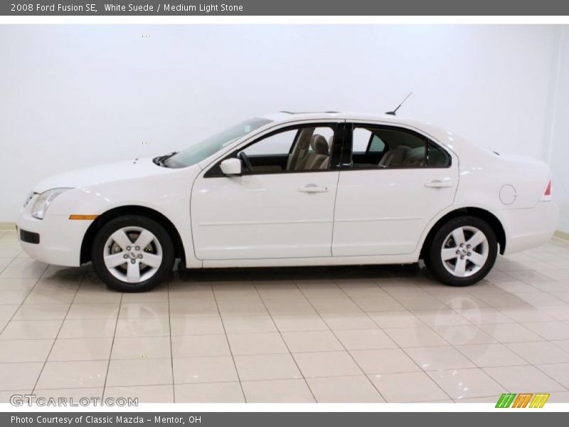 White Suede / Medium Light Stone 2008 Ford Fusion SE