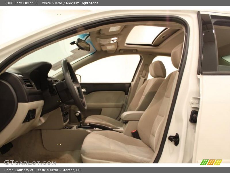 White Suede / Medium Light Stone 2008 Ford Fusion SE