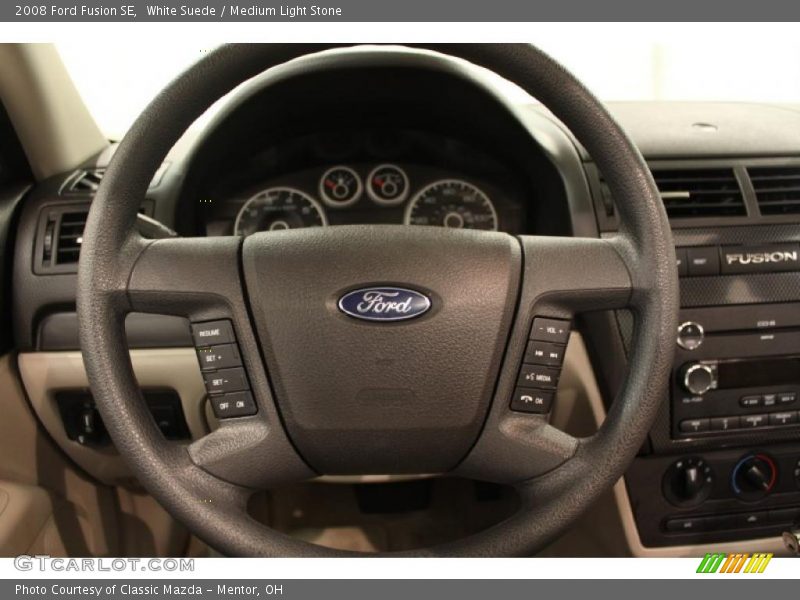 White Suede / Medium Light Stone 2008 Ford Fusion SE