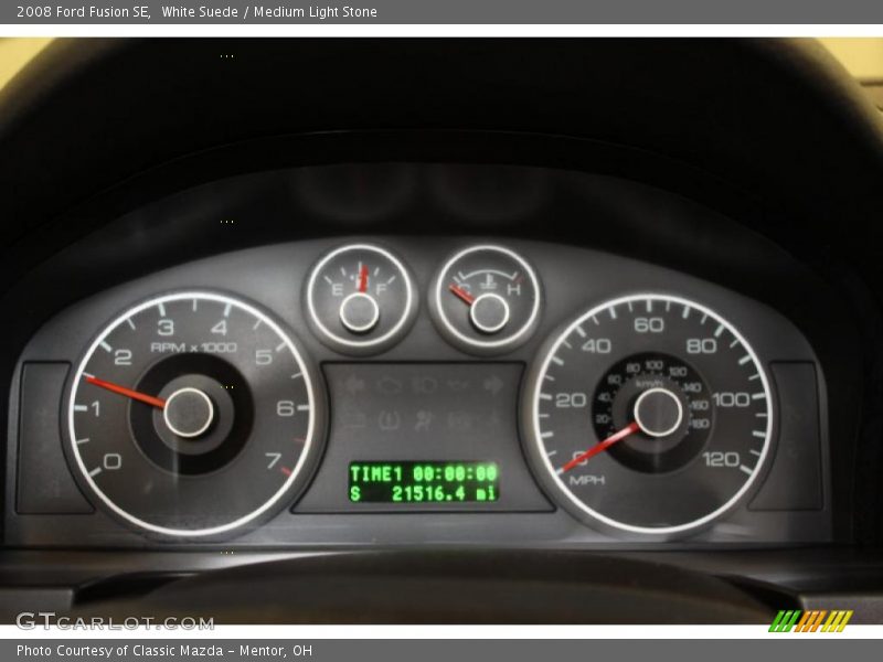 White Suede / Medium Light Stone 2008 Ford Fusion SE