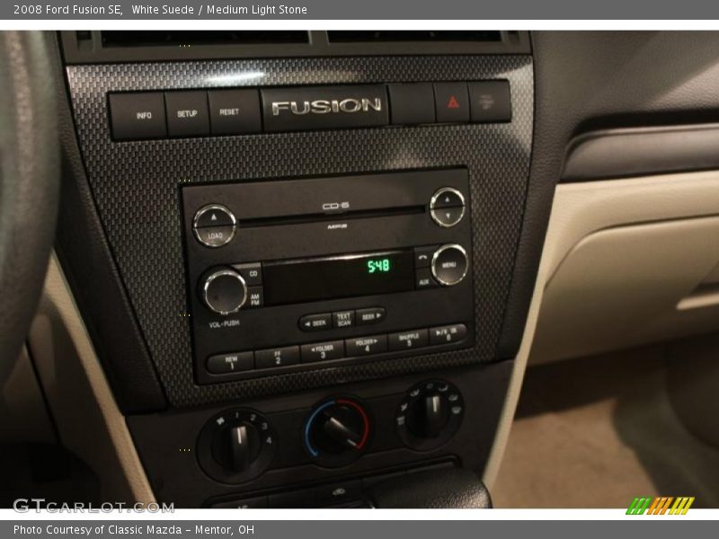 White Suede / Medium Light Stone 2008 Ford Fusion SE