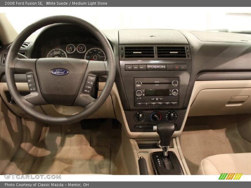 White Suede / Medium Light Stone 2008 Ford Fusion SE