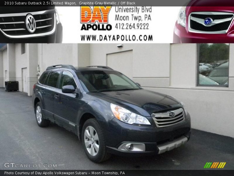 Graphite Gray Metallic / Off Black 2010 Subaru Outback 2.5i Limited Wagon