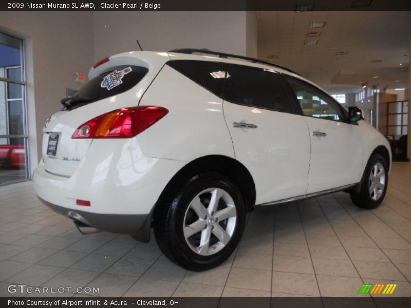 Glacier Pearl / Beige 2009 Nissan Murano SL AWD