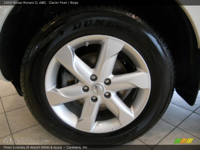 Glacier Pearl / Beige 2009 Nissan Murano SL AWD