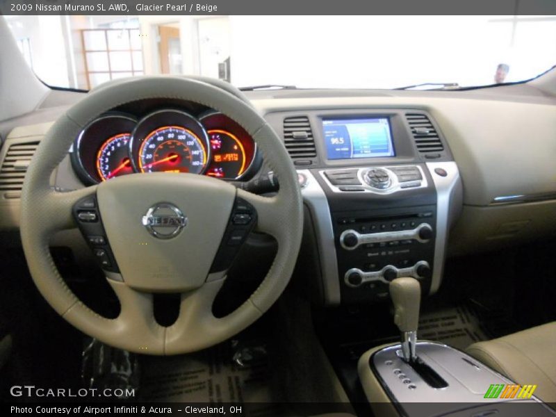 Glacier Pearl / Beige 2009 Nissan Murano SL AWD