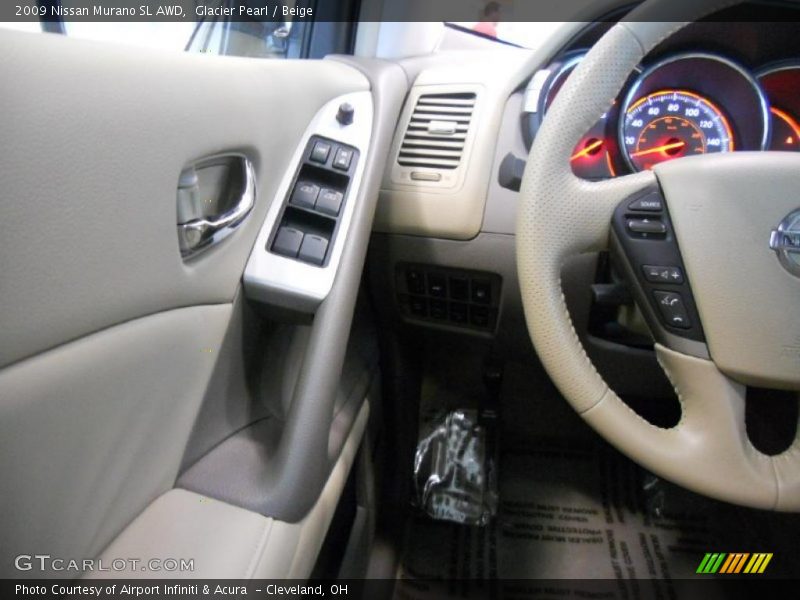 Glacier Pearl / Beige 2009 Nissan Murano SL AWD
