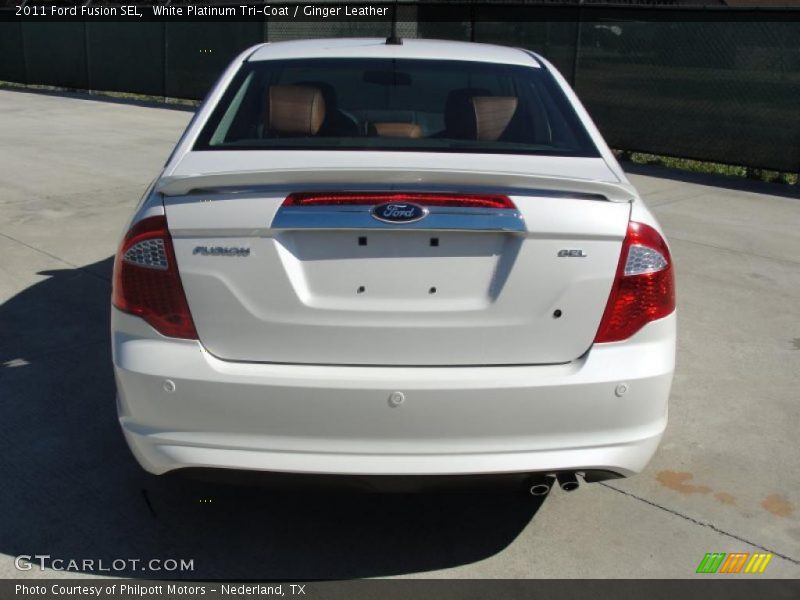 White Platinum Tri-Coat / Ginger Leather 2011 Ford Fusion SEL