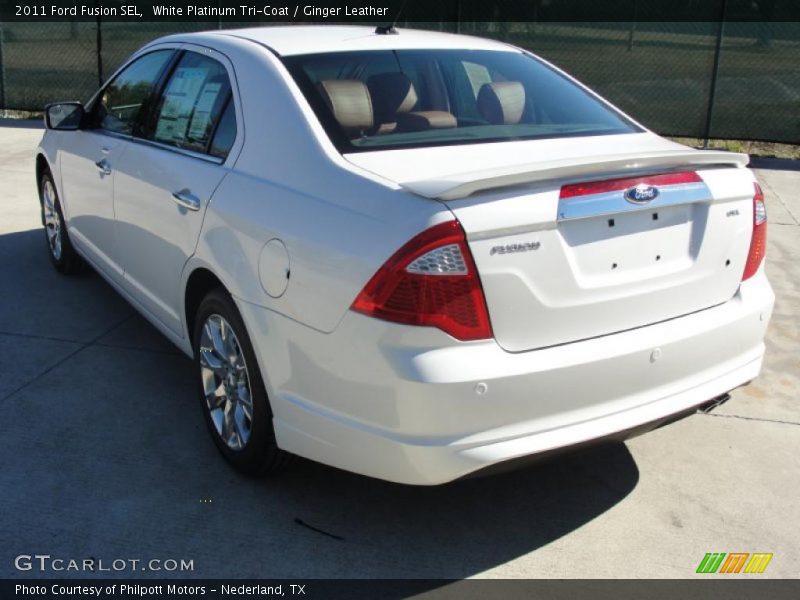 White Platinum Tri-Coat / Ginger Leather 2011 Ford Fusion SEL