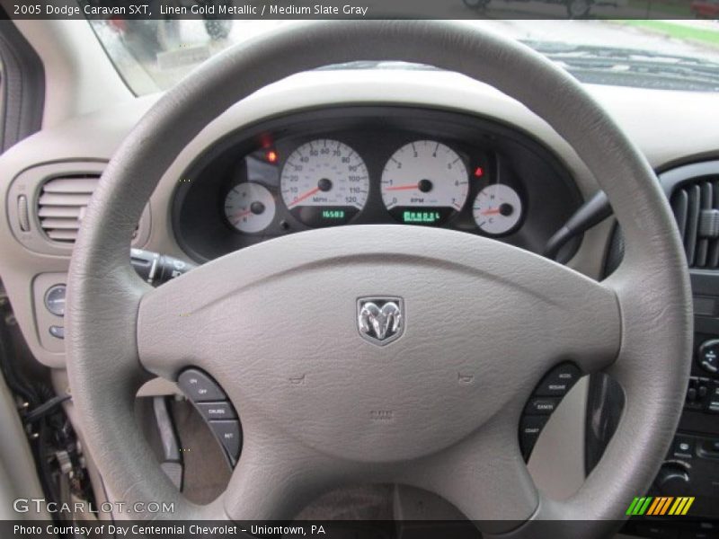 Linen Gold Metallic / Medium Slate Gray 2005 Dodge Caravan SXT