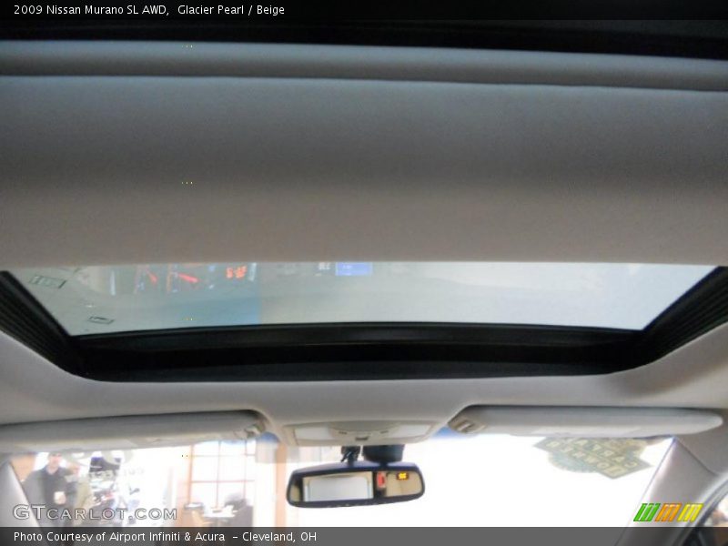 Glacier Pearl / Beige 2009 Nissan Murano SL AWD