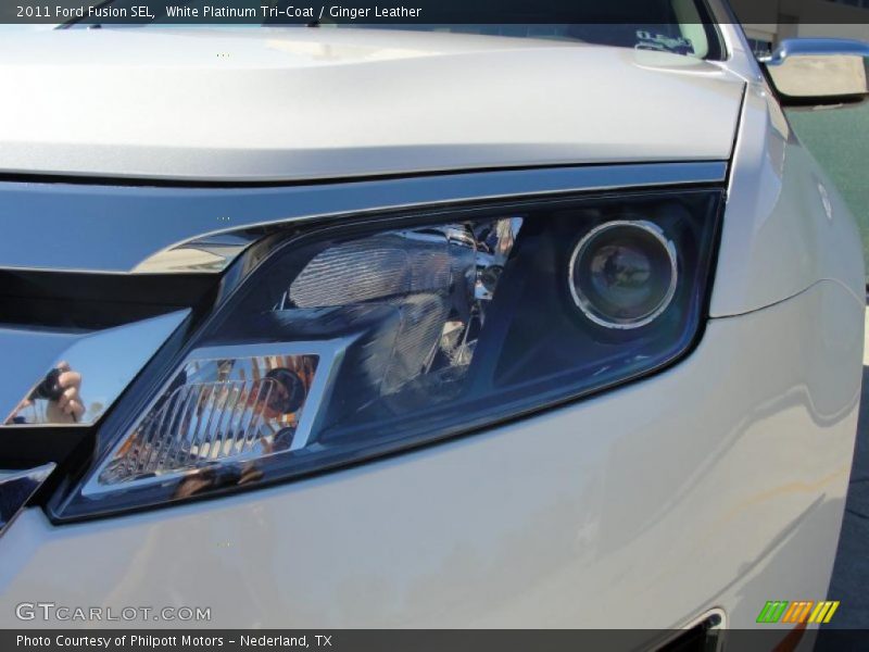 White Platinum Tri-Coat / Ginger Leather 2011 Ford Fusion SEL