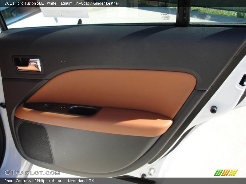 White Platinum Tri-Coat / Ginger Leather 2011 Ford Fusion SEL