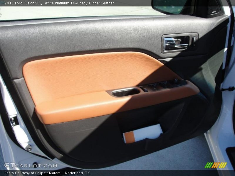 White Platinum Tri-Coat / Ginger Leather 2011 Ford Fusion SEL