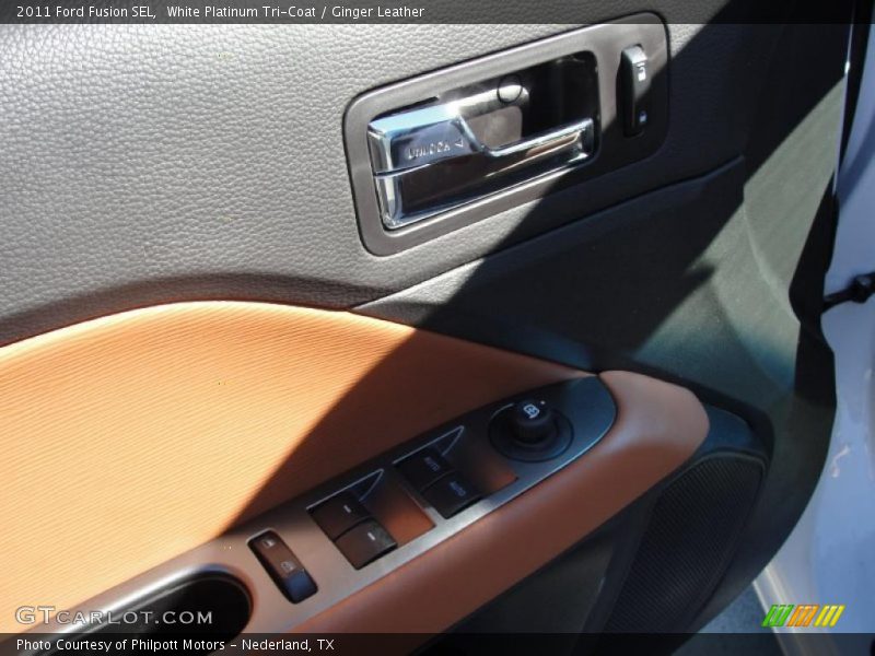 White Platinum Tri-Coat / Ginger Leather 2011 Ford Fusion SEL