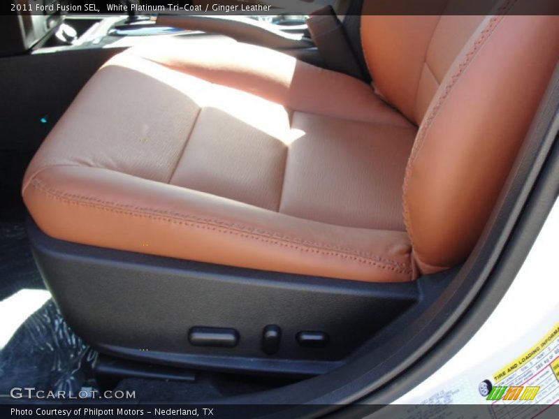 White Platinum Tri-Coat / Ginger Leather 2011 Ford Fusion SEL