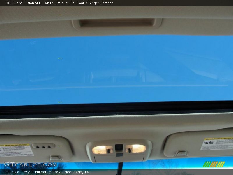 White Platinum Tri-Coat / Ginger Leather 2011 Ford Fusion SEL