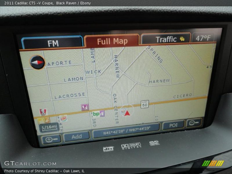 Navigation of 2011 CTS -V Coupe