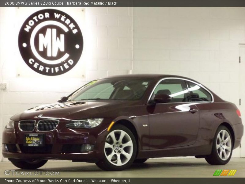 Barbera Red Metallic / Black 2008 BMW 3 Series 328xi Coupe