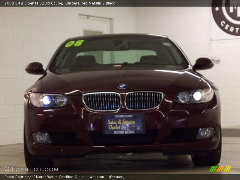 Barbera Red Metallic / Black 2008 BMW 3 Series 328xi Coupe