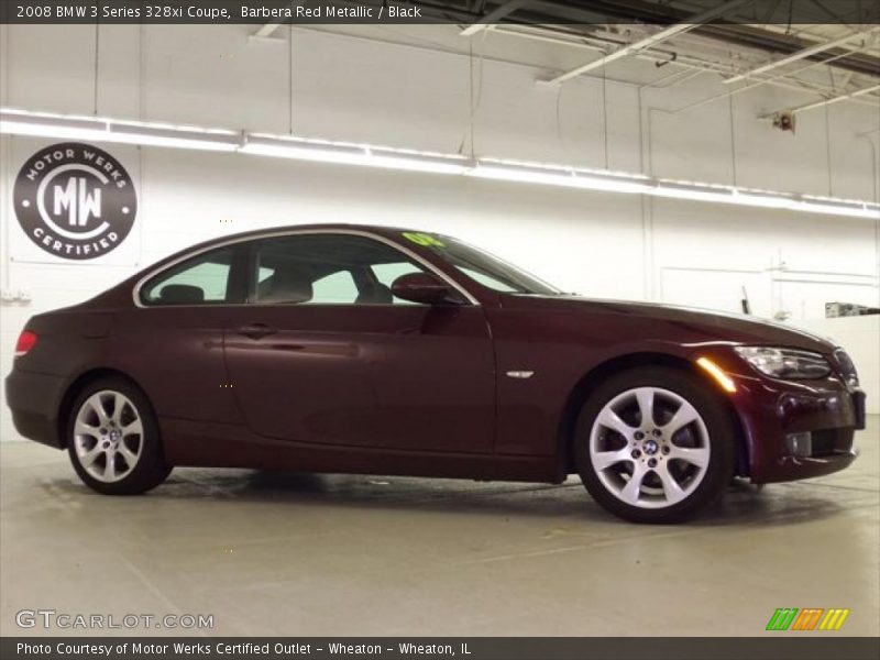 Barbera Red Metallic / Black 2008 BMW 3 Series 328xi Coupe