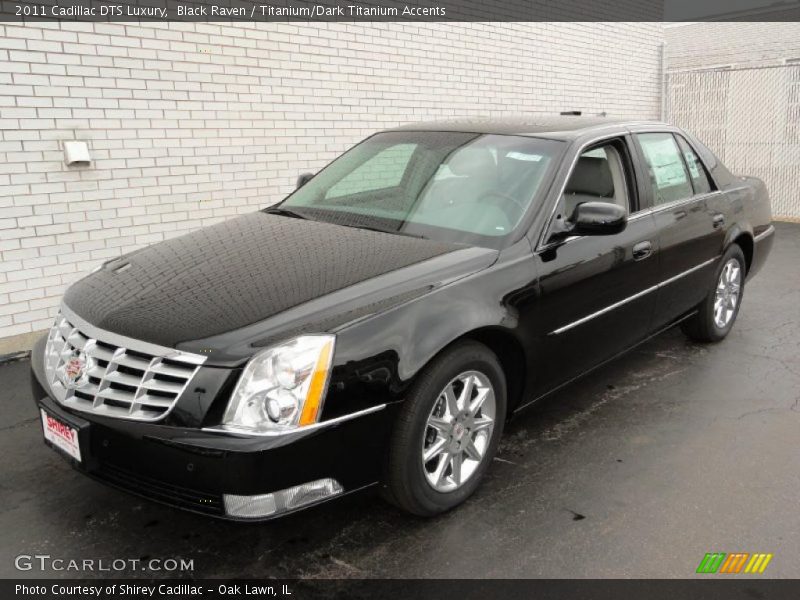 Black Raven / Titanium/Dark Titanium Accents 2011 Cadillac DTS Luxury