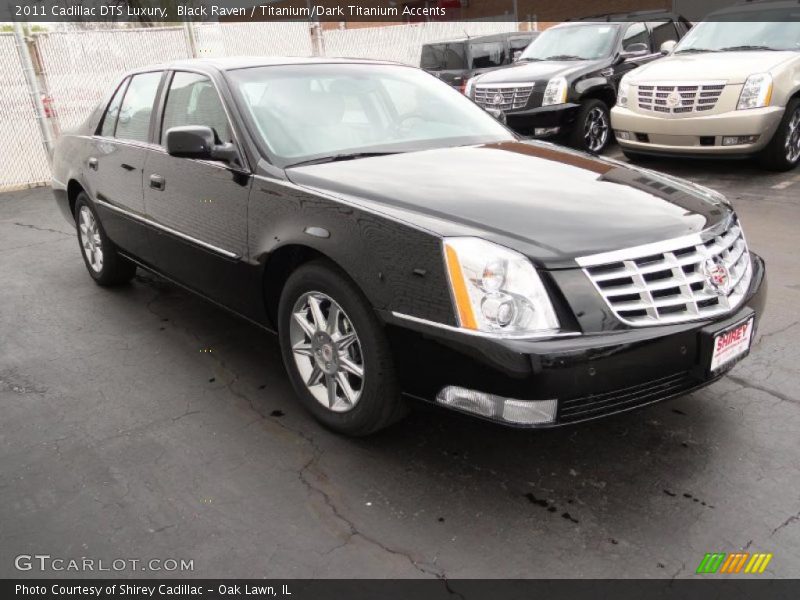 Black Raven / Titanium/Dark Titanium Accents 2011 Cadillac DTS Luxury