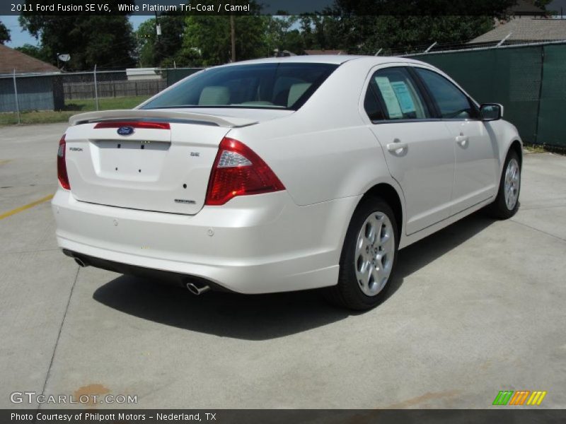 White Platinum Tri-Coat / Camel 2011 Ford Fusion SE V6