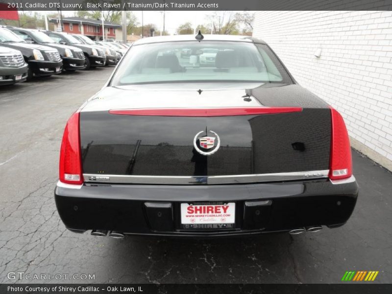 Black Raven / Titanium/Dark Titanium Accents 2011 Cadillac DTS Luxury