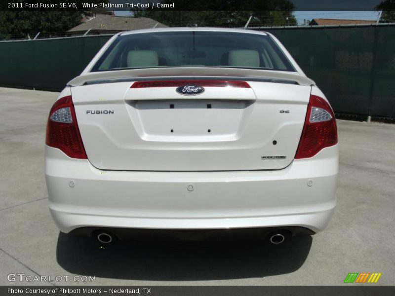 White Platinum Tri-Coat / Camel 2011 Ford Fusion SE V6