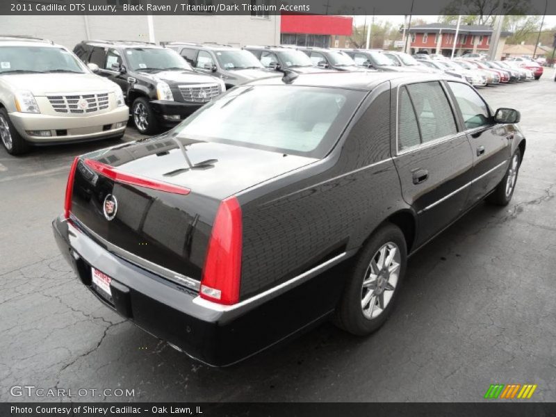 Black Raven / Titanium/Dark Titanium Accents 2011 Cadillac DTS Luxury