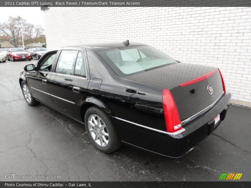 Black Raven / Titanium/Dark Titanium Accents 2011 Cadillac DTS Luxury