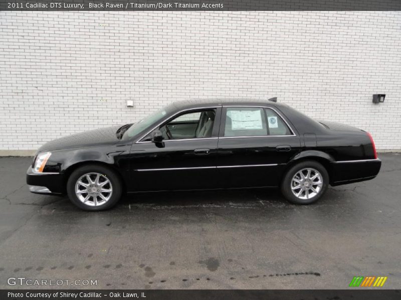 Black Raven / Titanium/Dark Titanium Accents 2011 Cadillac DTS Luxury