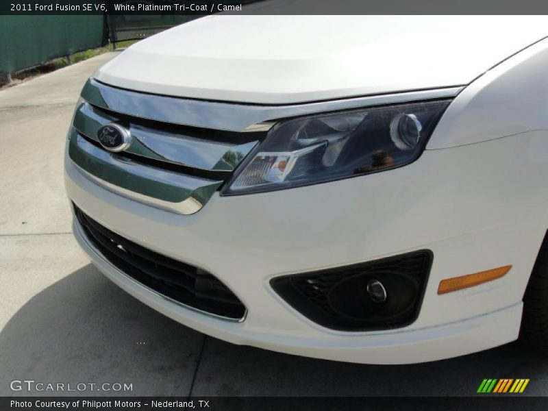 White Platinum Tri-Coat / Camel 2011 Ford Fusion SE V6