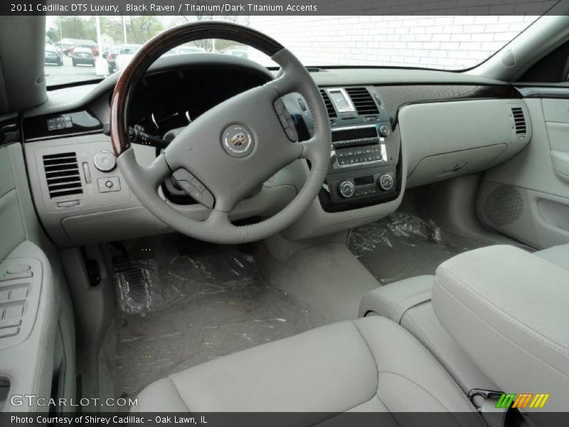 Black Raven / Titanium/Dark Titanium Accents 2011 Cadillac DTS Luxury