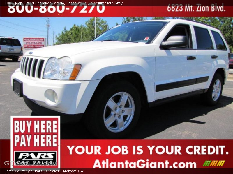 Stone White / Medium Slate Gray 2005 Jeep Grand Cherokee Laredo